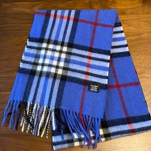 Lord and Taylor Cashmere scarf blue plaid